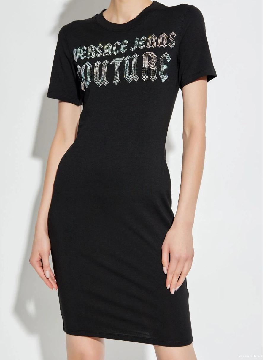 Cheap mini Jeans Women logo-embellished dress Couture Versace 0818